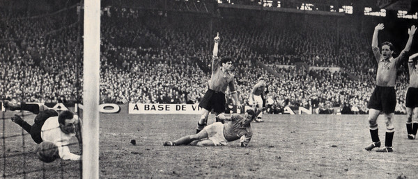 Football vintage années 1950/1970 FranceBelgique 1956.